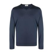 Navy Blue V-Hals Sweater