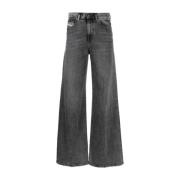 Grå Wide Leg Jeans