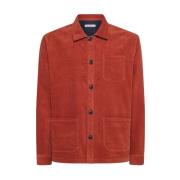 Corduroy Overshirt med Logo Broderi