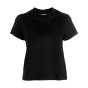 Sort Crew-Neck T-Shirt fra Courrèges