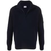 Navy Lambswool Polo Krave Strik