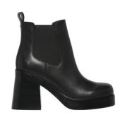 Sorte Chelsea-støvler i læder til kvinder - Størrelse 38