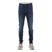 Slim-Fit Midblue Jeans til Mænd