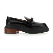 Stilfulde sorte læder loafers
