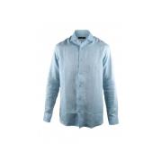 Blå pastel Roman YS linnedskjorte