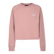 Minimalistisk Pink Bomuldssweater