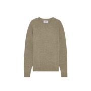 Blød Uld Ribbet Rund Hals Pullover