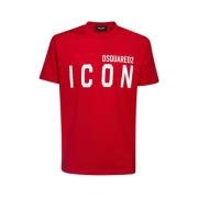 Rød Trykt Logo T-Shirt