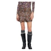 Blomstret quiltet print shorts