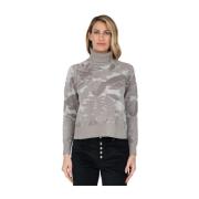 Fløjl Jacquard Turtleneck Sweater