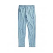 Elastisk Talje Prepster Chambray Bukser