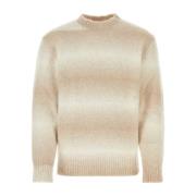 Multifarvet alpaka blandingssweater
