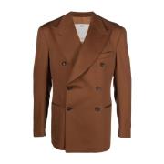 Tobacco Brown Dobbeltbrystet Blazer