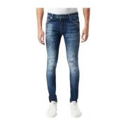 Sort Tag Azul Jeans med Ripped og Maling Splatter