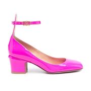 Fuchsia Patent Læder Pumps