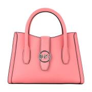 Luksuriøs Tea Rose Top Zip Satchel Crossbody Taske