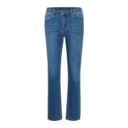 Smart Straight Leg Jeans med Mid-Rise Talje og Klassiske Lommer