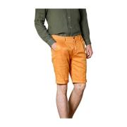 Gulerod Fit Linned-Bomuld Chino Bermuda Shorts