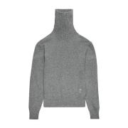 Grå Cashmere Turtleneck Sweater