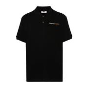 Sort Polo Shirt med Broderet Logo