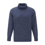 Blå Sweater med Lange Ærmer