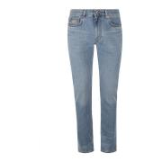 Denim Stretch Jeans med Stone Washing