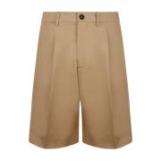 Beige Bermuda Shorts med Dobbelt Guld Stjerne