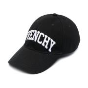 Sort baseballkasket med Givenchy College broderi