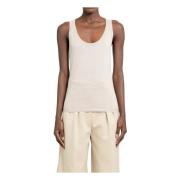 Beige Cashmere Tank Top