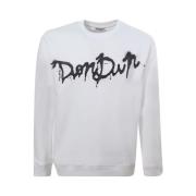 Hvid Sweatshirt med Logo Print