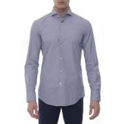 Jemerson Casual Skjorte, Fransk Krave, Stribet, Slim Fit