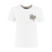 Broderet Bomuld T-shirt