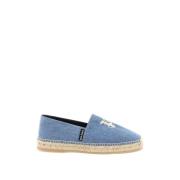 Denim Espadrilles med Broderet Logo