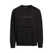 Sweatshirt med brystlomme Ink Black