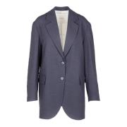 Gabardine Blazer med Regulære Revers