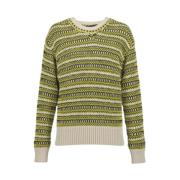 Stribet Bomuld Strik Pullover