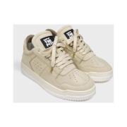 Beige Velour Sneakers