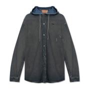 D-DEWNY-HOOD-S1 denim skjorte