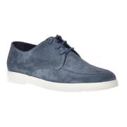 Lace-up in indigo suede