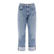 Straight Low Rise Cropped Jeans