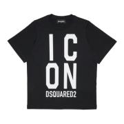Oversized Crew-neck Jersey T-shirt med Icon Maxi-logo