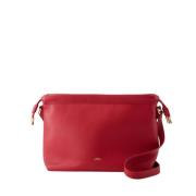 Rød Syntetisk Ninon Crossbody Taske