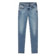 Slim-fit Jeans - Distressed Blue Wash