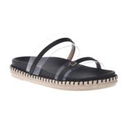 Slipper in black nappa leather