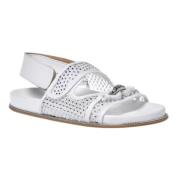 Sandal in white mesh