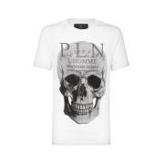 Hvid Skull Krystal T-shirt Platinum Cut
