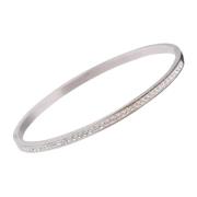 Joy Waterproof Slim CZ Bangle Silver Plating