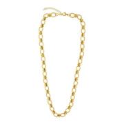 Passion Waterproof Short Bio Link Necklace 18K Gold Plating