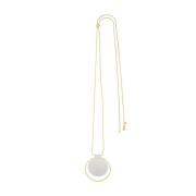 Vanity Adjustable 2 Tone Circle Necklace Gold Plating