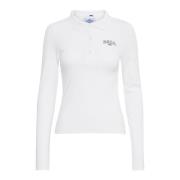 Langærmet Polo Shirt Bright White